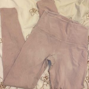 Lululemon light pink acid wash leggings